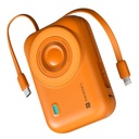 Portronics Power Shutter 20000mAh 15W Magnetic Wireless Fast Charging Powerbank med inbyggd typ C & 8 Pin-kabel, 22.5W Typ C PD-utgång, Typ C Bidirectional Port, LED Display (Orange)