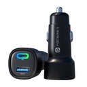 Portronics 80W Dual Output Fast Car Charger med Type-C PD & USB, LED Indikator, Ladda Adapter Kompatibel med bilar för iPhone & Android Smartphone, Smartwatch, Earbud, Power Bank (Black)
