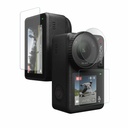 POPIO Militär-Grade Gorilla Tempered Glass för DJI Osmo Action 4 Camera (Transparent) Edge till Edge Full Screen Coverage med installationskit, komplett uppsättning av 3 glas