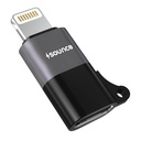 Sounce MFi Certified 8 Pin till USB-C Connector Portable High-Speed Fast Charging Data Sync Audio Support Tillförlitlig Mobiltelefon Tablet Headphone Converter Multifunktionell Kabeltillbehör Adapter Black