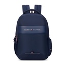 Tommy Hilfiger Joshua Polyester Unisex 15 Inch Laptop Backpack - Navy | 21 Ltr Capacity| Padded & Adjustable Strap | Vattenresistent | 3 Compartment | Vattenflaska Holder | USB Cable innehavare Pocket