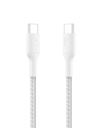 Belkin Apple Certified USB-C till USB-C Braided Nylon Cable 1M | Fast Charging Cable | Typ C Charger Cable för iPhone 17, 16, Galaxy S25, Pixel 9, MacBook, iPad Pro | 2 års garanti | Vit