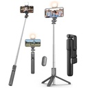 Kratos 28 tums selfie Stick Tripod Stand med ljus, 3-i-1 multifunktionell design, laddningsbart LED-ljus med två ljusstyrka nivåer med Bluetooth Remote för smink, selfie & Photoshoot