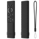 Oboe Silicone Tv Remote Cover kompatibel med Samsung Smart Tv Remote 2026 Model BN59-01498A Open Key Case med Lanyard (Black) [REMOT E NOT Included]
