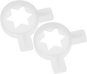 2pcs Ice Cream Maker Nozzles Reusable Decorative Tips for Ice Cream Machine Food-grade Accessories for Professional Designs Cookie Tip