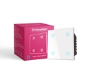 HomeMate Wi-Fi Smart 4 Gang Touch Switch (White, Pack of 1) | No Hub Required | Arbetar med Alexa, assistent och Siri