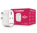 HomeMate WiFi Smart Plug Socket 16A (Pack of 1), med energiövervakning, arbetar med Alexa, assistent och Siri (Type D - 16A, Pack of 1)