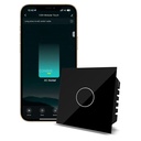 CONBRE SW1 Wi-Fi Smart Modular Touch Switch för hemautomation, Energy Monitoring, fjärrkontroll | Lämplig för gyser, AC och andra enheter upp till 24A och 500W | Kompatibel med Alexa & Siri (Black)
