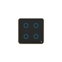 Smart Switch Board: 4 x Switch Module (Black, Pack of 1) | No Hub Required | Kompatibel med Alexa, assistent och Siri