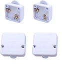 Protium Wardrobe Touch Normalt stängt garderob Touch Close Open Door Drawers On Off Light Switch (vit) - Paket 2