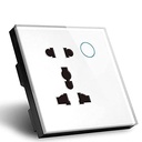 Protium WiFi Smart Wall Socket Kompatibel med Alexa, Hem och Smart Life App (5 hål, Typ D, Vit)