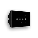 IOTICS Smart Wifi Board: 3 x Lights Switch och 1 x Fan switch Module. Finger Touch, Remote, App Control. Röst via Home/Alexa. Home Automation Solution (Black)
