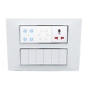Smarteefi Touch 5 Port (3 Smart Switch och 1 Smart Fan Regulator, 1 Smart Plug) Modulär WiFi, Kompatibel med Alexa & Home, Vit (storlek: 12M (220mmx160mmx40mm))