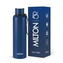 Milton Aura 1000 Thermosteel Water Bottle, 24 Hr Hot och Cold I Leak Proof Lid, ISI Certified I Vacuum Insulated I för Office, Gym, School I Dark Blue