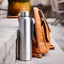 Clazkit Water Bottle Stainless Steel Sports/Fridge Bottle med Leak Proof Lid | Single Wall | För Hem, Office, Gym, Reser | Lätt | BPA Gratis | 1000ml | Silver)