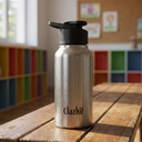 Clazkit Sporty Stainless Steel Water Bottle 500ml Set av 1 |ISI Certified | Leakproof, Rust-Free, BPA-Free, Durable for College, Fridge, Sports, Gym, Yoga & Office