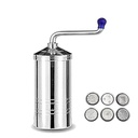 SR Stainless Steel Kitchen Press med 6 Jali Sev Sancha Machine | Murukku Machine | Bhujiya Maker | Noodles | Namkeen | Chakali Maker | Gathiya Maker (SEV Sancha)