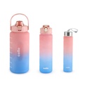 CELLO Alla dagsuppsättningar av 3 bitar vattenflaskor daglig användning, rosa (310ml, 790ml, 2085ml) | BPA gratis läckt ljust lätt att bära olika storlekar vattenflaskor för skolan, träning, gym och kontor