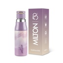 Milton Steel Sublime 600 Thermoware I PU Insulated Water Bottle 500 ml, Leak Proof Flip Top Lid I för Office, gym, School I Lavender