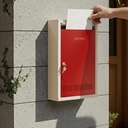 Plantex Letter Box för hem / GI Steel Mail Box / Förslag Box för Office / Complaint Box för Hote / Post Box för hemport och med säker lås - (Red & Elfenben) - Big Size Wall Mounted