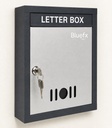 Multipurpose Metal Letter Box med Lock l Mail Box l Table Top l Wall Mount (Grey & White)