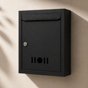 JIALTO Letter Box för Home Gate, Wall Mounted Metal Mail Box med Lock & Key, Waterproof Post Box för utomhusbruk, Förslag & Klagomål för kontor, skola och samhälle (Black)