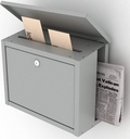 Tryckt stål modern brevlåda (Large, Grey)