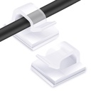 RYCHUI Pack med 60 Transparent Cable Holders, Outdoor Cable Clips, Cable Management Organiser, Självhäftande, U-Shape, 5mm Max Cable Diameter