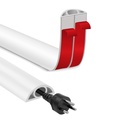 Serplex® PVC Floor Cord Hider, 6,6 ft Flexibel självhäftande Cable Cover