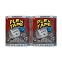 Flex Tape Rubberized Waterproof Tape, 4 "x 5", Clear - 2 Pack