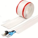 Golv Cord Cover PVC Cable Protector för trådar på golv, Cord Hider för Extension Cables, Wire Cover för Cable Management, Wire Hider för Wall (1 Meter + 1 Meter)