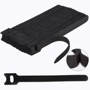 Hian Reusable Cable Ties, Hook and Loop Cord Straps, 6 Inch, Black, Adjustable Reusable Wire Organizers for Cable Management, PC, TV, Desk, Home and Office, Pack på 60