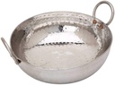 KC Sandwich Bottom Heavy Guage Stainless Steel Hammered Kadhai Cookware (1500 ML)