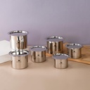 Flat Bottom Top Set av 6pcs (525ml,650ml,750ml,950ml,1150ml,1400ml)