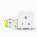 Ankare av Panasonic Roma Classic 6 amp 3 Pin Socket, ISI Marked 6A Socket (White, 21102)