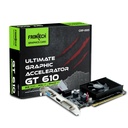 FRONTECH GT610-2GD3 Graphics Card med 2 GB DDR3 64 BITs PCI Express RAM, Kvalitetsspel Graphics Card, Single Cooling Fan, 3 års garanti (GRP-0001, Black)