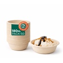 ECO SOUL Bagasse Disposable Paper Bowls[180ml], Pack med 50,Round