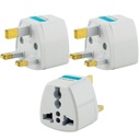 Typ-G Plug Adapter UK Converter - (3pcs) Indien till UK Plug Adaptor för Hong Kong, UAE, Dubai, Singapore England Universal Travel Adapter Power Plug (Pack of 3)