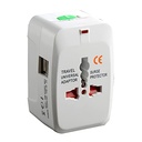 2 USB Universal Travel Adapter med byggd i Dual USB Charger Ports Plug International Travel Adapter Allt i en portabel reseadapter