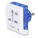 MX 2-Pin German Schuko Plug Universal Adapter Multi Connector - 3 Way, Indien till Europa (Schuko) Plug - Typ E / F - 3 i 1 - Perfekt för Laptop, Kameraladdare och mer med LED Indikator