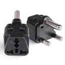 Orei India to South Africa, Botswana, Namibia & More (Type M) Travel Adapter Plug - 2 in 1 - CE Certified - RoHS Compliant - 2 Pack - Black Color (P21-10L-2PK)