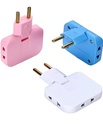 3-i-1 Adapter 180° Rotatable Wireless Mini Slim Outlet Multi-Foldable EU/US Converter 2-Pin Rotate Plug | Foldable 3 Plug Socket | Ultra-Thin Space-Saving Wall Adapter Smart & Sleek Design