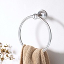 Hand Towel Ring for Bathroom – Chrome Round Towel Holder, Wall Mounted Rack, Sleek Hanger for Bath, Kitchen, RV, Decor