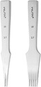 WUTA Leather Chisel All-Polished Leather Die-Steel Chisel French Style Pricking Iron Sharp Leather Punching Tool Kits,Obverse 2.7mm 2 Teeth+5 Teeth