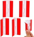 4 Pcs Self-Adhesive Clear Plastic Hinges - Acrylic Continuous Piano Folding Hinges for Crafts, Aquarium Lid, Cabinet, Furniture, Display Stand - 65x40 mm