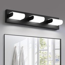 KDG LED Modern Bathroom Vanity Light Fixtures, 3 Lights Matte Black 5000K Wall Lighting Over Mirror, Lights for Dressing Room, Bedroom, 21.6 inch