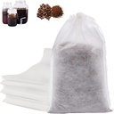 60PCS No Mess Cold Brew Bags, Cold Brew Coffee Filters 6”x 10” Disposable French Press Filter Bags Fine Mesh Brewing Bag with Drawstring for Iced Coffee Maker Hot Tea in Mason Jar or Pitcher