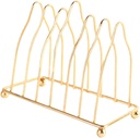 Amosfun Triangular Iron Plate Rack Wear-Resistant Decorative Plate Organizer for Kitchen Countertop Household Holder for Display and Efficient Storage