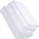 Zerodeko 3pcs Plastic Storage Boxes Makeup Storage Food Packaging Box Medicine Case