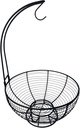 Cuisinart Stainless Steel Fruit Basket with Detachable Banana Hanger, Matte Black - Perfect Fruit Storage Basket with Banana Holder